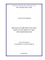Phê chuẩn các biện pháp ngăn chặn trong tố tụng hình sự từ thực tiễn thành phố Hà Nội.