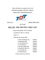 BÁO CÁO NHÓM MÔN KINH TẾ VI MÔ(Tên đề tài)ĐỀ TÀI: THỊ TRƯỜNG THỊT LỢN