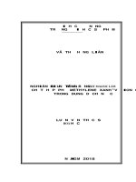Nghiên cứu biến tính bã mía bằng axit maleic làm chất hấp phụ methylene xanh và ion cadimi cd2 trong dung dịch nước 