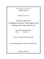 Quản lý công tác xã hội hóa giáo dục trung học cơ sở ở huyện chư pưh tỉnh gia lai 