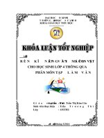 Rèn kĩ năng viết văn miêu tả con vật cho học sinh lớp 4 thông qua phân môn tập làm văn 