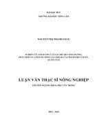 Nghiên cứu ảnh hưởng của giá thể đến sinh trưởng, phát triển của một số giống lan mokara tại thành phố tam kỳ, quảng nam 