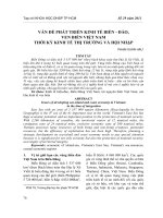 Vấn đề phát triển kinh tế biển   đảo, ven biển việt nam thời kỳ kinh tế thị trường và hội nhập 