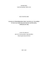 Đánh giá tình hình khai thác nguồn lực tài chính từ đất đai trên địa bàn huyện hướng hóa, tỉnh quảng trị   