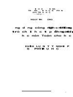 Ứng dụng công nghệ thông tin để thực hiện một số trò chơi học tập nhằm tích cực hóa hoạt động dạy học môn toán cho học sinh lớp 4 