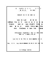 Quản lý đổi mới hình thức tổ chức dạy học môn ngữ văn theo định hướng phát triển năng lực người học ở các trường trung học phổ thông tỉnh trà vinh 