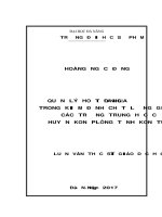 Quản lý hoạt động tự đánh giá trong kiểm định chất lượng giáo dục ở các trường trung học cơ sở huyện kon plông tỉnh kontum 