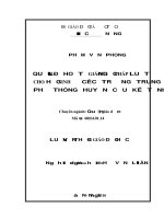 Quản lý hoạt động giáo dục pháp luật cho học sinh ở các trường trung học phổ thông huyện cầu kè tỉnh trà vinh 
