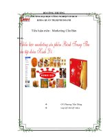 Tieu luan CHIẾN LƯỢC MARKETING SẢN PHẨM BÁNH TRUNG THU CỦA TẬP ĐOÀN KINH ĐÔ