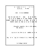 Quản lý hoạt động đổi mới phương pháp dạy học môn vật lý theo định hướng phát triển năng lực người học tại các trường THPT huyện tiểu cần tỉnh trà vinh 