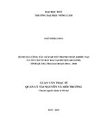 Đánh giá công tác giải quyết tranh chấp, khiếu nại và tố cáo về đất đai tại huyện gio linh, tỉnh quảng trị giai đoạn 2014   2018  