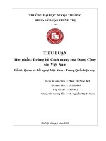 Tiểu luận FTU Đường lối Cách mạng của Đảng Cộng sản Việt Nam cô Tố Uyên