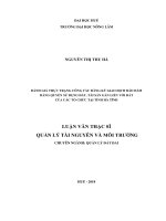Đánh giá thực trạng công tác đăng ký giao dịch bảo đảm bằng quyền sử dụng đất, tài sản gắn liền với đất của các tổ chức tại tỉnh hà tĩnh  