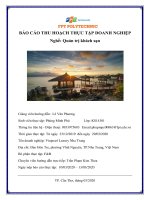 BÁO CÁO THU HOẠCH THỰC TẬP DOANH NGHIỆP Nghề: Quản trị khách sạn