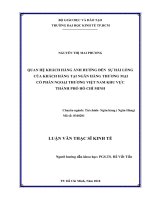 Luận văn thạc sĩ quan hệ khách hàng ảnh hưởng đến sự hài lòng của khách hàng tại ngân hàng thương mại cổ phần 