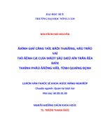 Đánh giá công tác bồi thường, hỗ trợ và tái định cư của một số dự án trên địa bàn thành phố đồng hới, tỉnh quảng bình  