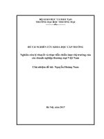 Nghiên cứu lý thuyết và thực tiễn chiến lược thị trường của các doanh nghiệp thương mại việt nam 