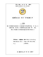 Biện pháp giáo dục hành vi ngôn ngữ tại lời cho trẻ 5 6 tuổi thông qua hoạt động trải nghiệm tham quan dã ngoại 