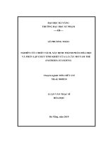Nghiên cứu chiết tách xác định thành phần hóa học và phân lập chất tinh khiết của lá cây mơ tam thể paederia scandens 
