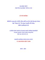 Nghiên cứu phát triển sản xuất và tiêu thụ lúa gạo theo hợp đồng trên địa bàn huyện lệ thủy, tỉnh quảng bình  