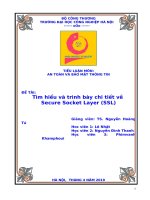 tiểu luận tìm hiểu và trình bày chi tiết về secure socket layer ssl