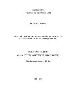 Đánh giá thực trạng đấu giá quyền sử dụng đất ở tại thành phố đông hà, tỉnh quảng trị  
