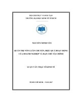 Luận văn thạc sĩ quản trị vốn luân chuyển, hiệu quả hoạt động của doanh nghiệp và hạn chế tài chính 