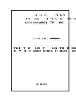Thiết kế hoạt động trải nghiệm trong dạy học môn khoa học tự nhiên THCS 