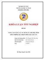 Nâng cao năng lực sử dụng từ cho học sinh lớp 4 thông qua phân môn tập làm văn 