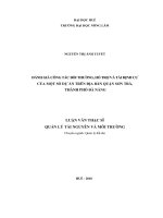 Đánh giá công tác bồi thường, hỗ trợ và tái định cư của một số dự án trên địa bàn quận sơn trà, thành phố đà nẵng  