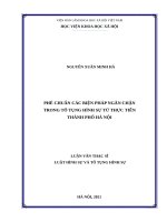 Phê chuẩn các biện pháp ngăn chặn trong tố tụng hình sự từ thực tiễn thành phố hà nội 