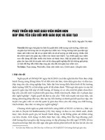 Phát triển đội ngũ giáo viên mầm non đáp ứng yêu cầu đổi mới giáo dục và đào tạo