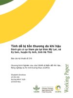 Báo cáo kỹ thuật số 216: Tính dễ bị tổn thương do khí hậu