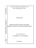 Định tội danh tội lạm dụng tín nhiệm chiếm đoạt tài sản từ thực tiễn tỉnh hải dương 