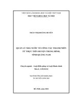 QUẢN lý NHÀ nước về CÔNG tác THANH NIÊN từ THỰC TIỄN HUYỆN THĂNG BÌNH, TỈNH QUẢNG NAM 