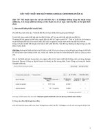 CÁC THỦ THUẬT BID GIÁ TRONG GOOGLE ADWORDS