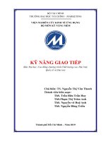 Bài giảng: Kỹ năng giao tiếp - Viện nghiên cứu Kinh tế ứng dụng