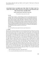 Giải pháp nâng cao hiệu quả việc thực tế, thực tập của sinh viên tiếng Pháp chuyên ngành Du lịch trường Đại học Ngoại ngữ, Đại học Huế