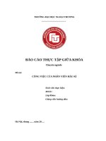 Báo cáo Thực tập - Nhân viên hậu kì ngành truyền thông