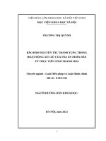 BẢO ĐẢM NGUYÊN TẮC TRANH TỤNG TRONG HOẠT ĐỘNG XÉT XỬ CỦA TÒA ÁN NHÂN DÂN TỪ THỰC TIỄN TỈNH THANH HÓA.