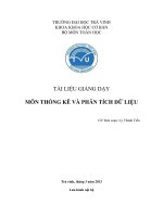 Tài liệu giảng dạy môn nhập môn lý thuyết xác suất và thống kê 