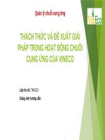 Casestudy Quản lý chuỗi cung ứng của VinEco