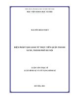 (Luận văn thạc sĩ) biện pháp tạm giam từ thực tiễn quận thanh xuân, thành phố hà nội 