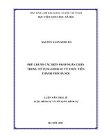 Phê chuẩn các biện pháp ngăn chặn trong tố tụng hình sự từ thực tiễn thành phố hà nội 