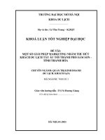 MỘT SỐ GIẢI PHÁP MARKETING NHẰM THU HÚT KHÁCH DU LỊCH TÂY ÂU TỚI THÀNH PHỐ SẦM SƠN  TỈNH THANH HÓA