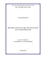 (Luận văn thạc sĩ) biện pháp tạm giam từ thực tiễn quận thanh xuân, thành phố hà nội 