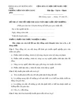 Đề thi lý thuyết Giáo viên giỏi Mầm non cấp trường năm 2019-2020 - Trường MN Sơn Giang