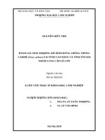 Luận văn thạc sĩ đánh giá sinh trưởng mô hình rừng trồng thông caribê (pinus caribaea) tại tỉnh cao bằng và tỉnh yên bái nhằm cung cấp gỗ lớn​ 