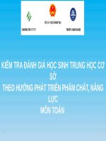 Báo cáo tập huấn: Kiểm tra đánh giá học sinh trung học cơ sở theo hướng phát triển phẩm chất, năng lực môn Toán