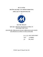 BÀI THU HOẠCHKẾT QUẢ CHUYẾN THAM QUAN CÔNG TY ACECOOK VIỆT NAM